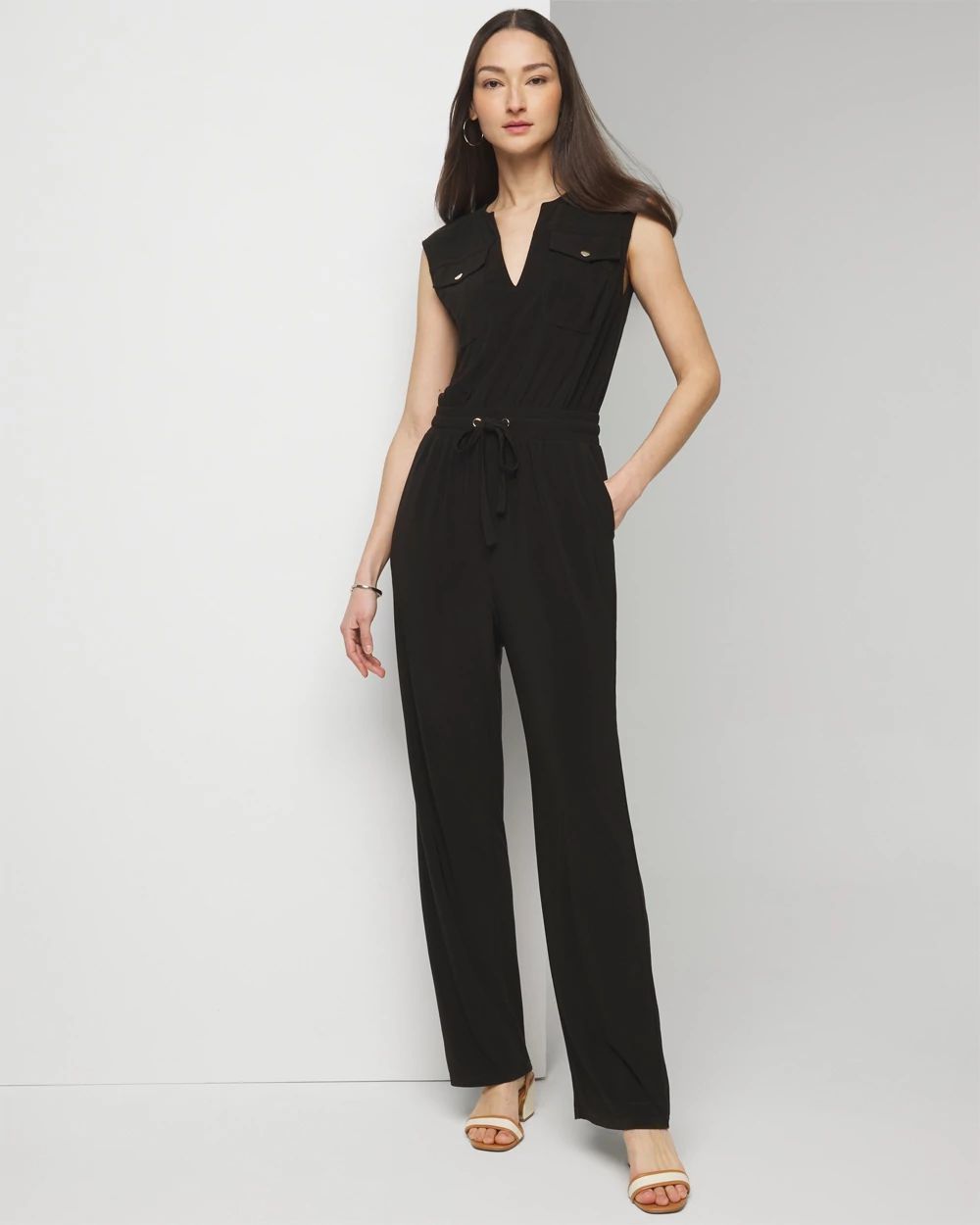 Matte Jersey Utility Jumpsuit White House Black Market